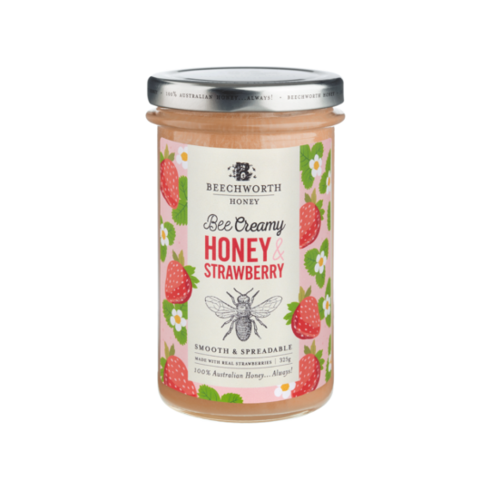 Bee Creamy Honey & Strawberry Beechworth Honey