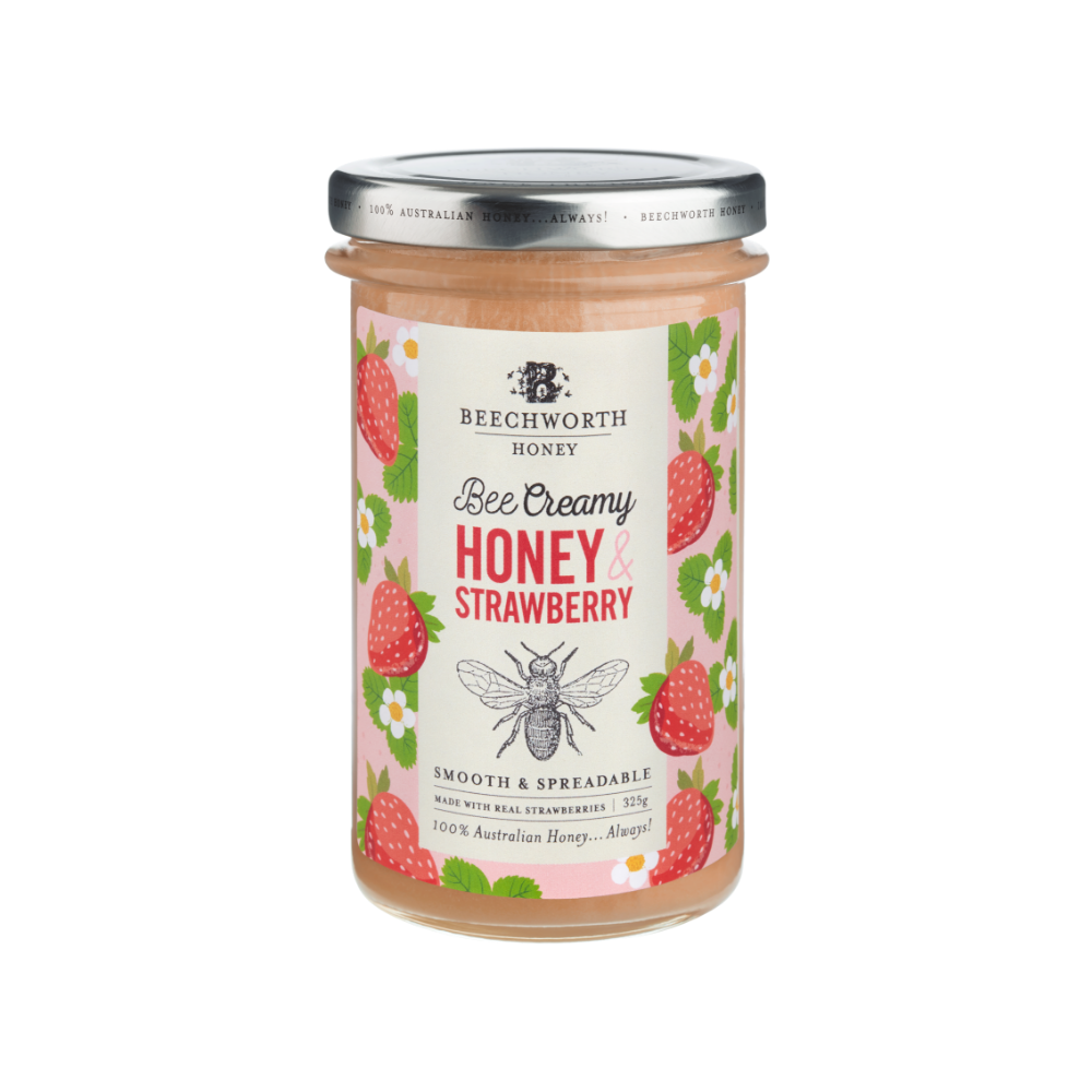Bee Creamy Honey & Strawberry Beechworth Honey