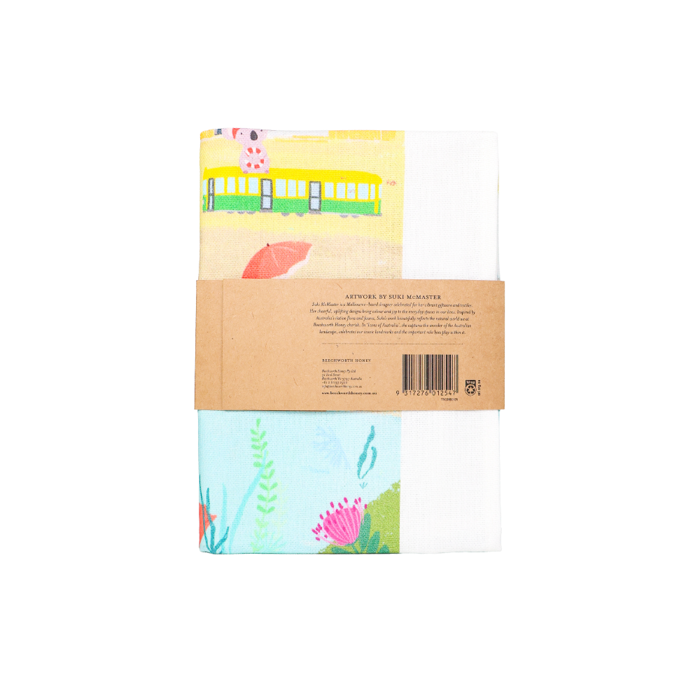 'Icons of Australia' Beechworth Honey Tea Towel