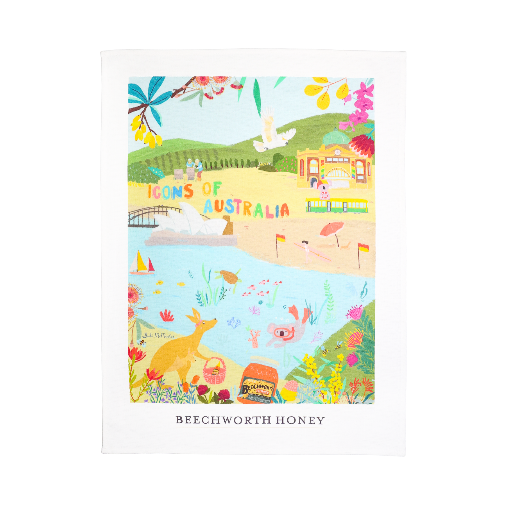 Icons of Australia Beechworth Honey Tea Towel