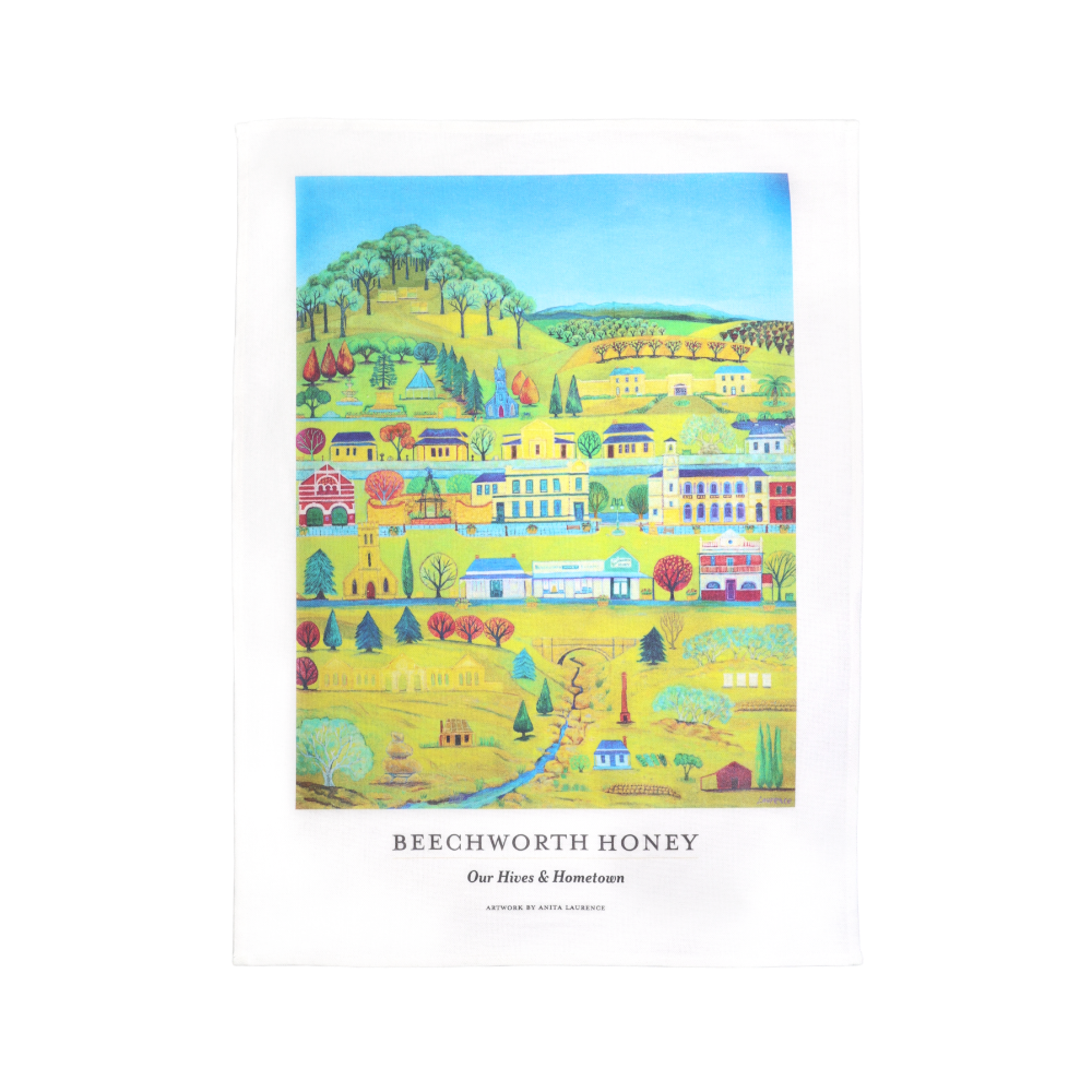 Our Hives & Hometown Tea Towel