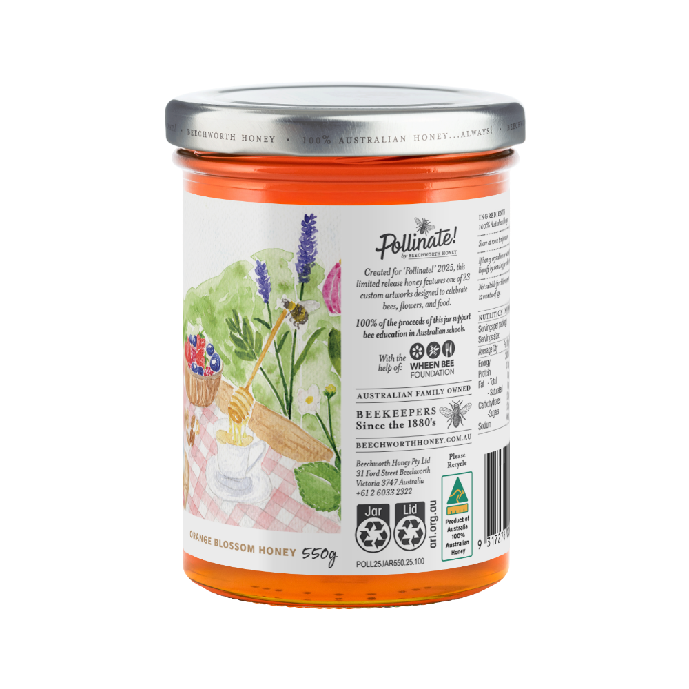 POLL25JAR550-Emily_Pollinate-Honey-2025_Emily-Bui_550g_back