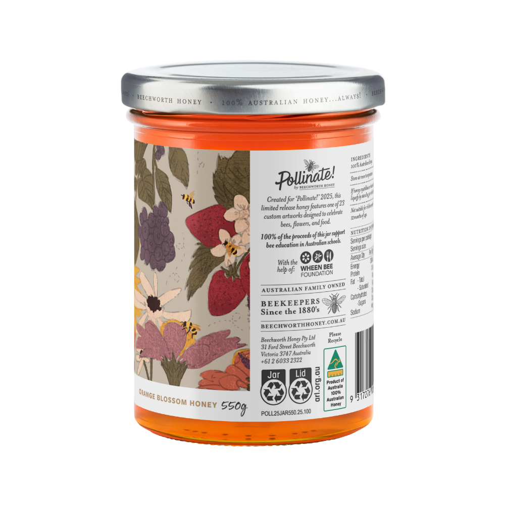 POLL25JAR550-Fazeelah_Pollinate-Honey-2025_Fazeelah-Nurmohamed_550g_back