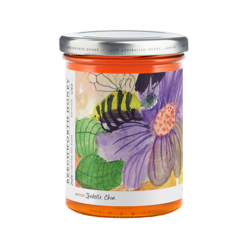 POLL25JAR550-Isabelle_Pollinate-Honey-2025_Isabelle-Chen_550g_front
