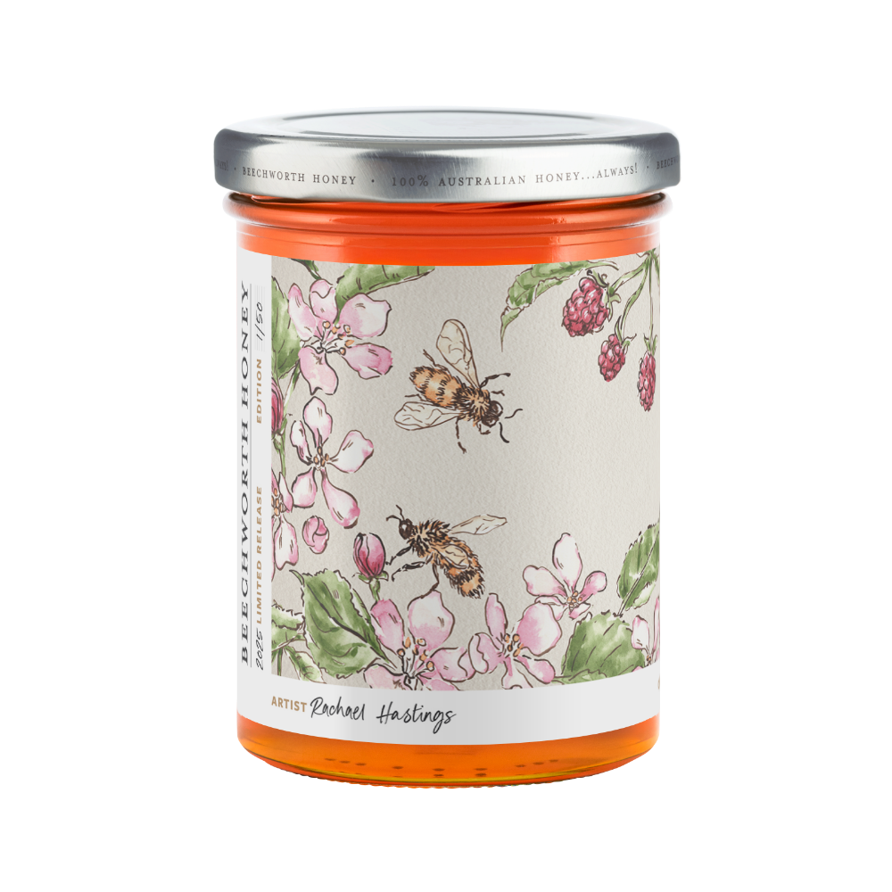 POLL25JAR550-Rachael_Pollinate-Honey-2025_Rachael-Hastings_550g_front