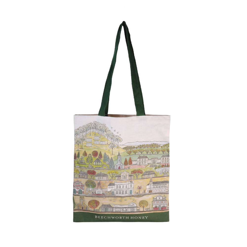 Autumn Leaves & Honey Granite Streets Tote Bag